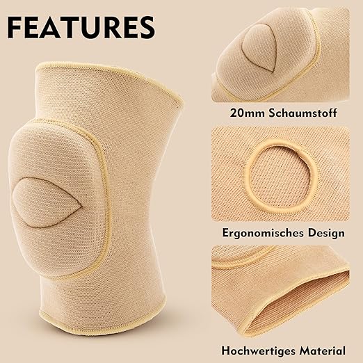 Knee Pads Volleyball Girls Kids Youth Women Men 7.8" Thick Padded Dance Knee Pad Soft Stretchy Knee Brace Breathable Knee Protector for Basketball Football Wrestling Pole Dance Yoga Knee Sleeve 1 Pair