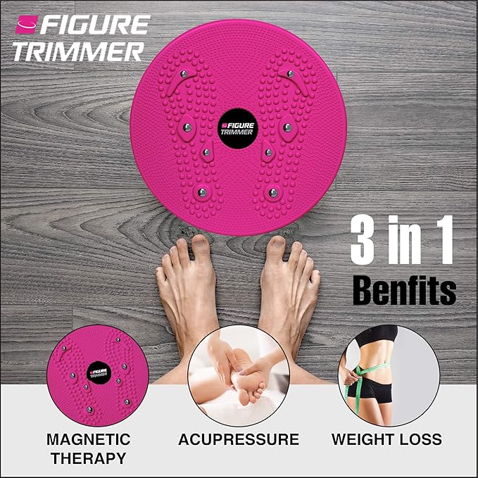 Core Abs Twister Board - 12-inch Waist Sculptor 8 Magnets