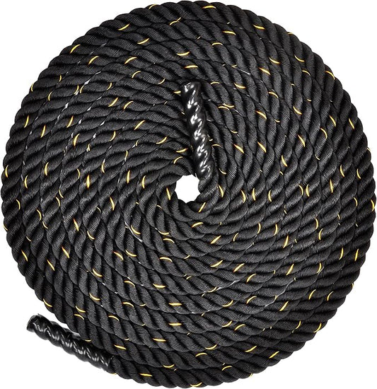 Signature Fitness Battle Rope 1.5Inch 2 Inch Diameter 30 FT, 40 FT, 50 FT