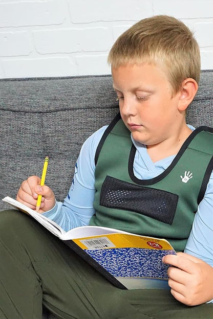 Weighted Vest For Kids - Adjustable Compression Vest With Six Removable Weights Included - Breathable Snug Fit Design