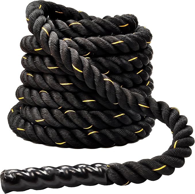 Signature Fitness Battle Rope 1.5Inch 2 Inch Diameter 30 FT, 40 FT, 50 FT