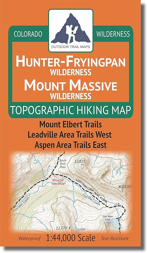 Outdoor Trail Maps LLC Hunter-Fryingpan/Mount Massive Wilderness - (2018)