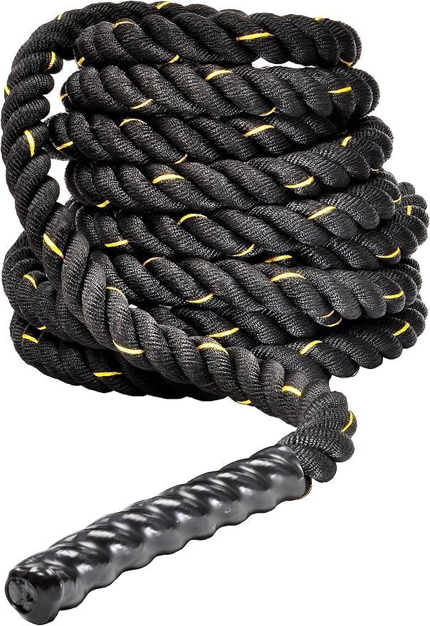 Signature Fitness Battle Rope 1.5Inch 2 Inch Diameter 30 FT, 40 FT, 50 FT