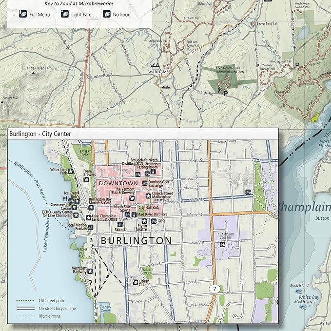 Burlington Vermont Outdoor Adventure Map