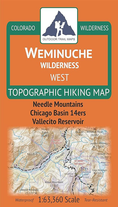Weminuche Wilderness WEST - Colorado Topographic Hiking Map (2019)