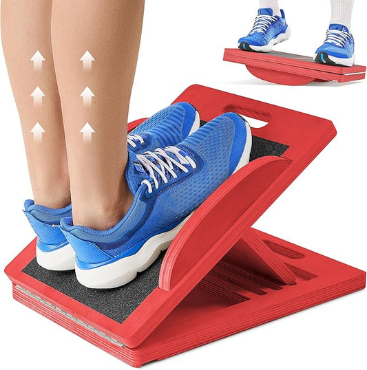 slant Board Turns Into balance board - Premium Calf Stretcher and Wobble Board for Effective Calf Stretching and Squats