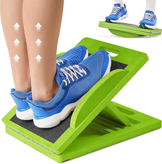 slant Board Turns Into balance board - Premium Calf Stretcher and Wobble Board for Effective Calf Stretching and Squats