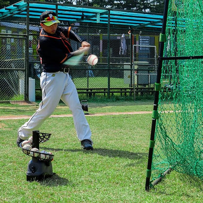 Furlihong 898BH Baseball Soft Toss Machine, Angle Adjustable, Step On Paddle and Release to Launch, No Power Supply Needed, Works with Regulation Baseball