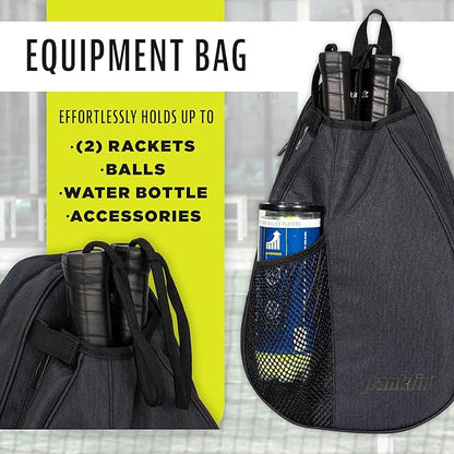 Franklin Sports Padel Bag - Men's + Women's Paddle Tennis Padel Sling Bag Backpack - Adjustable Size Equipment Bag for Padel + Paddle Tennis