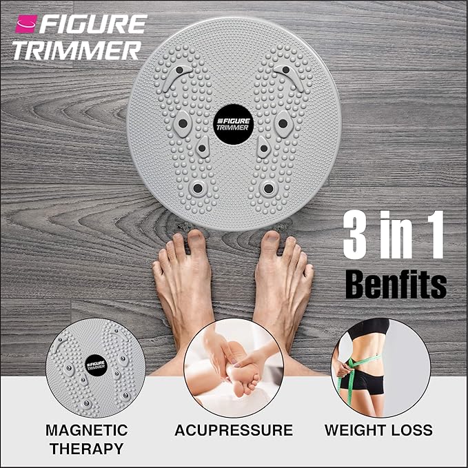 Core Abs Twister Board - 12-inch Waist Sculptor 8 Magnets