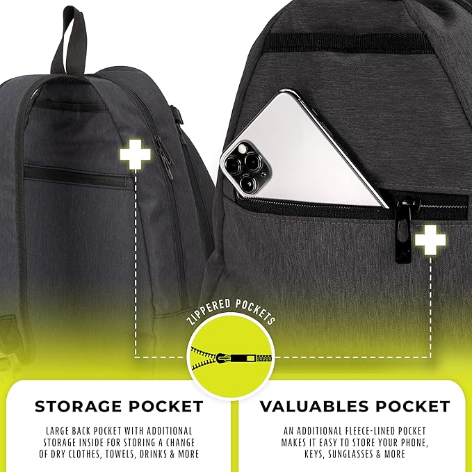 Franklin Sports Padel Bag - Men's + Women's Paddle Tennis Padel Sling Bag Backpack - Adjustable Size Equipment Bag for Padel + Paddle Tennis