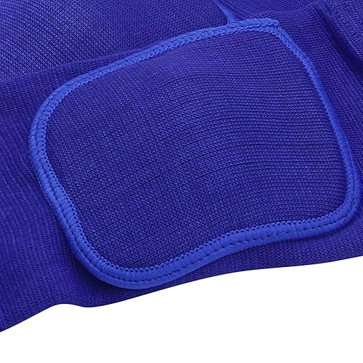 Men Women Protective Knee Pads, Anti-Slip Padded Sponge Knee Brace Knee Support for Football Volleyball Dance Skating Basketball Sports (Large,Bright Blue)