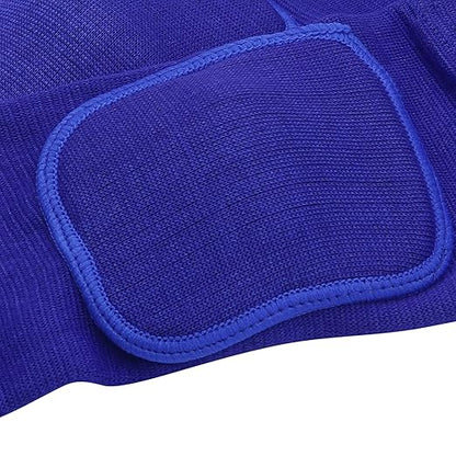 Protective Knee Pads for Men Women, Anti-Slip Padded Sponge Knee Brace Knee Support for Football Volleyball Dance Skating Basketball Sports (Medium,Bright Blue)