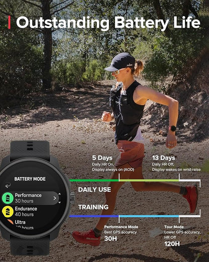 SUUNTO Race S GPS Sports Watch, 1.32" AMOLED Touchscreen w/Crown, 13 Days Battery Life, Training & Sleep Health Tracking, Dual-GNSS, 32GB Global Offline Maps, Lightweight for Running, All Black
