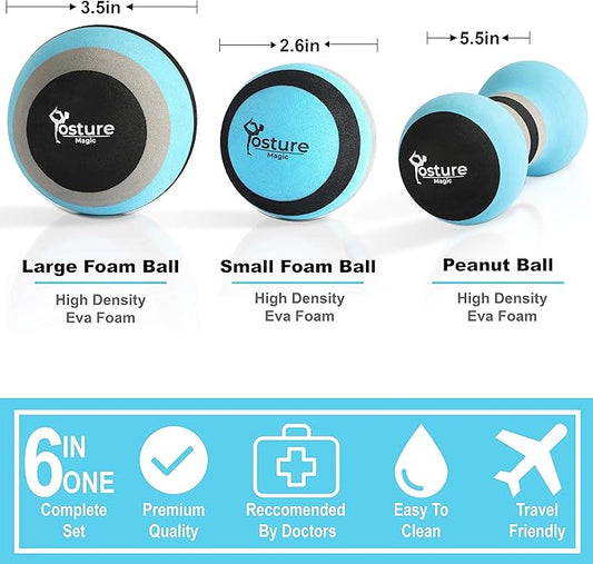 Posture Magic Massage Ball Set for Myofascial Trigger 6 -