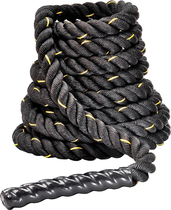 Signature Fitness Battle Rope 1.5Inch 2 Inch Diameter 30 FT, 40 FT, 50 FT