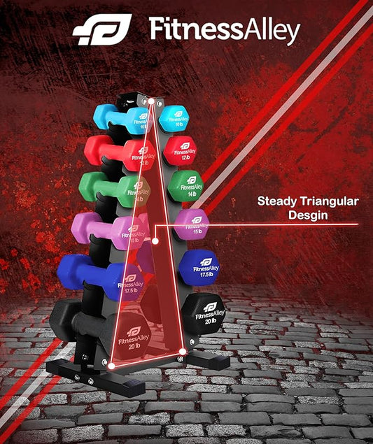Dumbbells Storage Rack Neoprene Dumbbells Weight Rack - 2.0MM Thickness Weight Organizer Stand for Home Gym - Easy Assembly