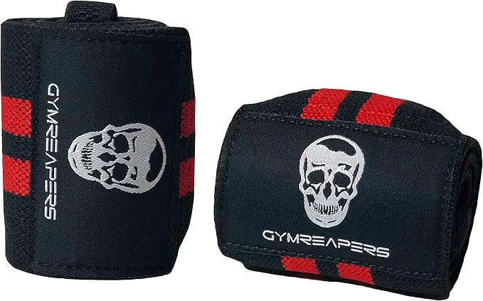Gymreapers Weightlifting Wrist Wraps (IPF Approved) 18" Professional Quality Wrist Support with Heavy Duty Thumb Loop - Best Wrap for Powerlifting Competition, Strength Training, Bodybuilding