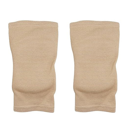 Men Women Protective Knee Pads, Anti-Slip Padded Sponge Knee Brace Knee Support for Football Volleyball Dance Skating Basketball Sports (Medium,Nude)