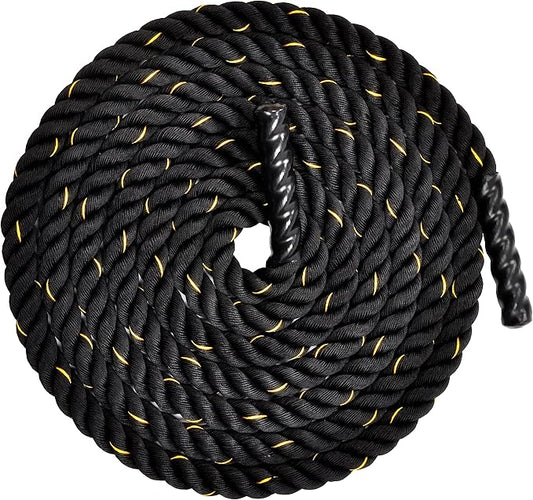 Signature Fitness Battle Rope 1.5Inch 2 Inch Diameter 30 FT, 40 FT, 50 FT