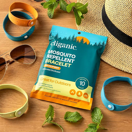 Cliganic Mosquito Repellent Microfiber Bracelets (10 Count) -