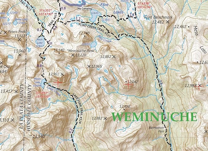 Weminuche Wilderness WEST - Colorado Topographic Hiking Map (2019)