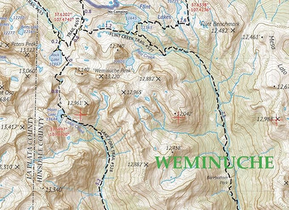 Weminuche Wilderness WEST - Colorado Topographic Hiking Map (2019)