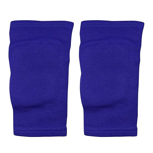 Men Women Protective Knee Pads, Anti-Slip Padded Sponge Knee Brace Knee Support for Football Volleyball Dance Skating Basketball Sports (Large,Bright Blue)