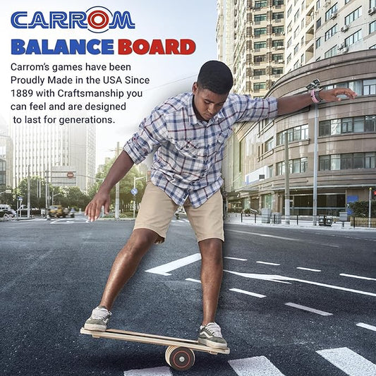 Carrom Balance Board – Balancing Board for Skateboard, Hockey, Snowboard & Surf Training – Balance Exercise Equipment (300-pound weight limit)