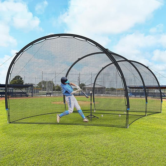 SHANTRA Batting Cage with Frame and Net 13ft & 22ft Baseball