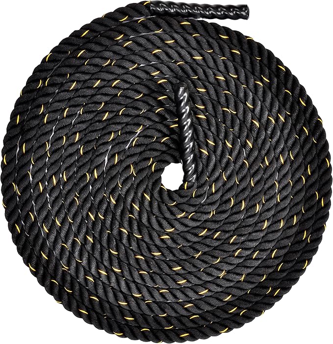 Signature Fitness Battle Rope 1.5Inch 2 Inch Diameter 30 FT, 40 FT, 50 FT