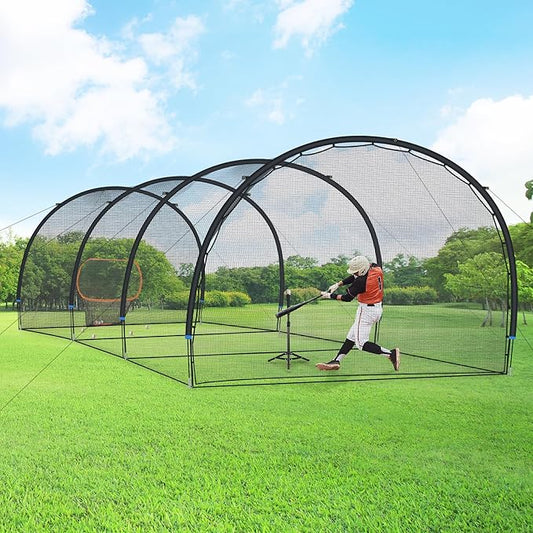 ORIENGEAR 30FT Baseball Batting Cages for Backyard