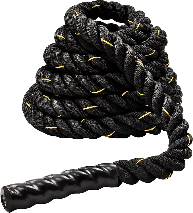 Signature Fitness Battle Rope 1.5Inch 2 Inch Diameter 30 FT, 40 FT, 50 FT