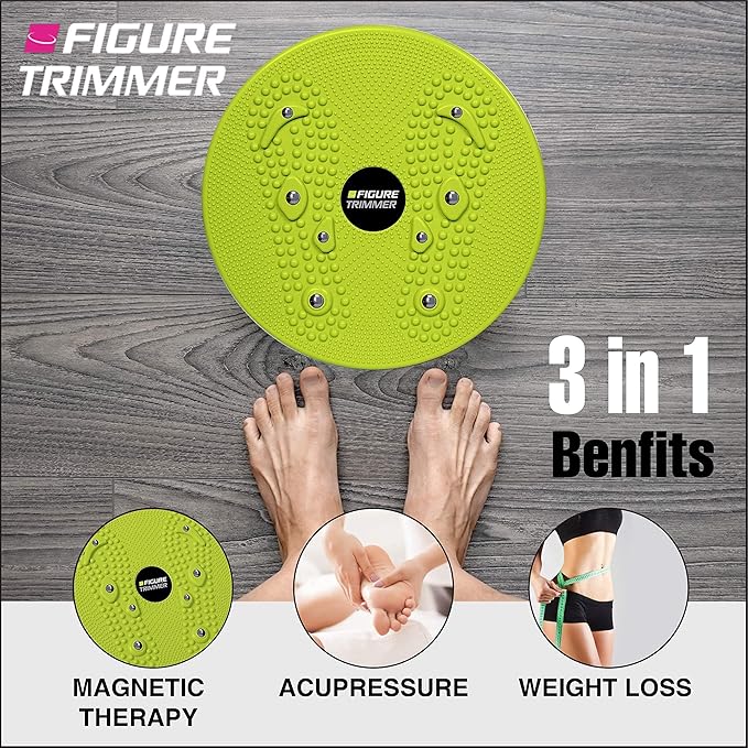 Core Abs Twister Board - 12-inch Waist Sculptor 8 Magnets