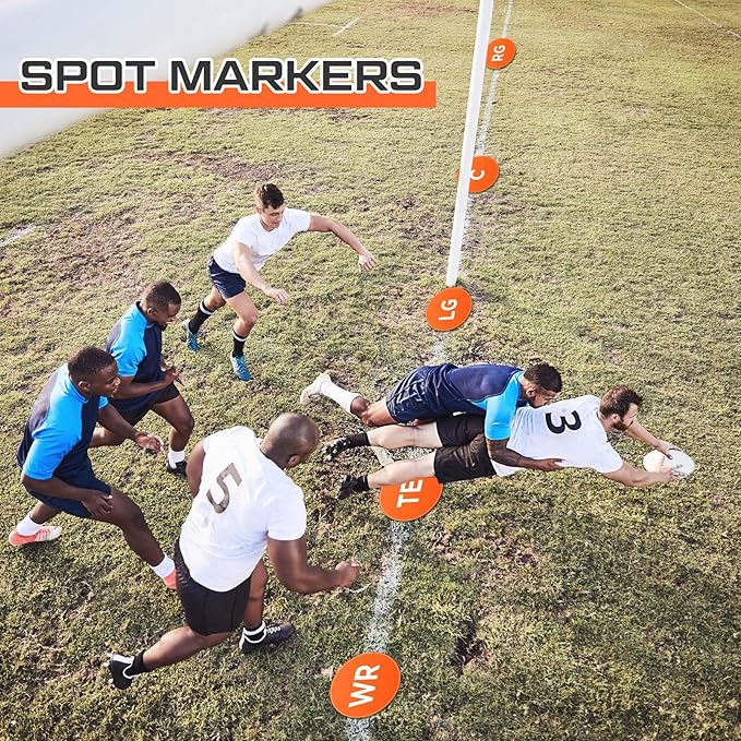 9 Pcs Football Lineman Spot Markers with Mesh 9 Inch
