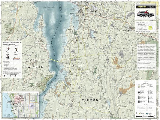 Burlington Vermont Outdoor Adventure Map