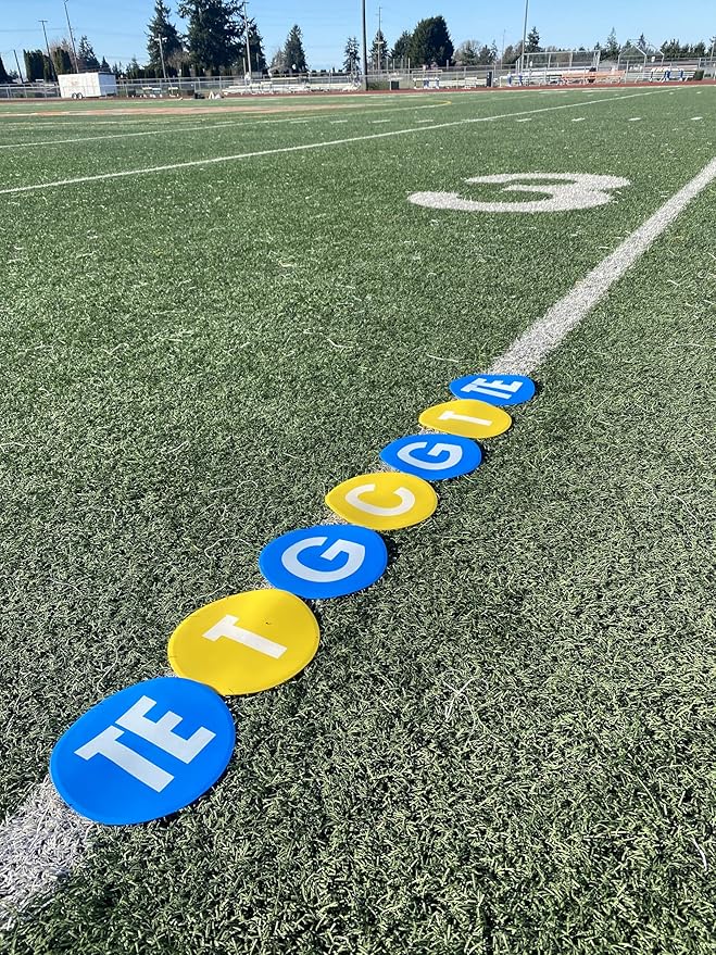 Football Lineman Split Markers-Teach Players Alignment-Offensive/Defensive Positions (Pack 7)