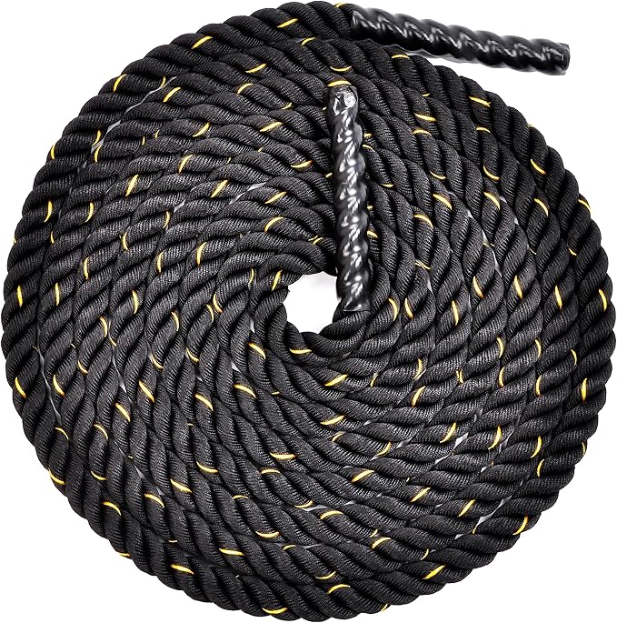 Signature Fitness Battle Rope 1.5Inch 2 Inch Diameter 30 FT, 40 FT, 50 FT